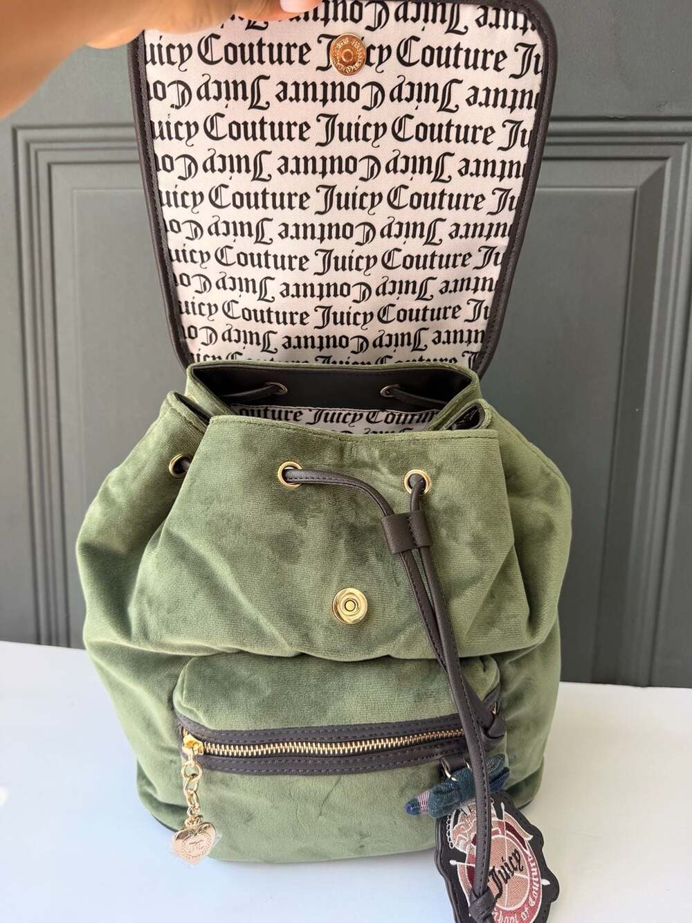 Juicy Couture Couture University Backpack in Super Greens - Picture 3 of 9